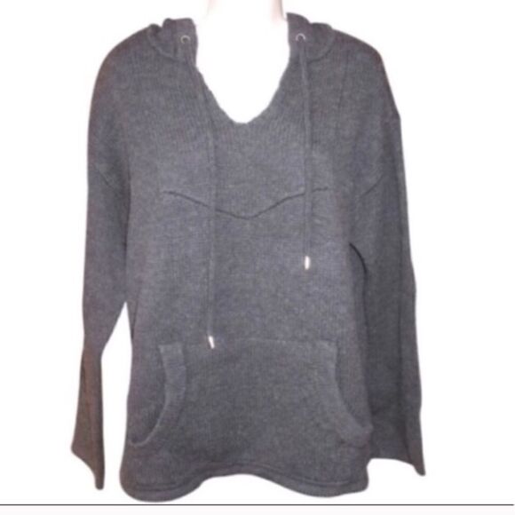 NWT Gray Oversized Wool Hoodie - Picture 3 of 7